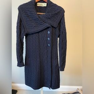 Arancrafts navy blue coatigan
